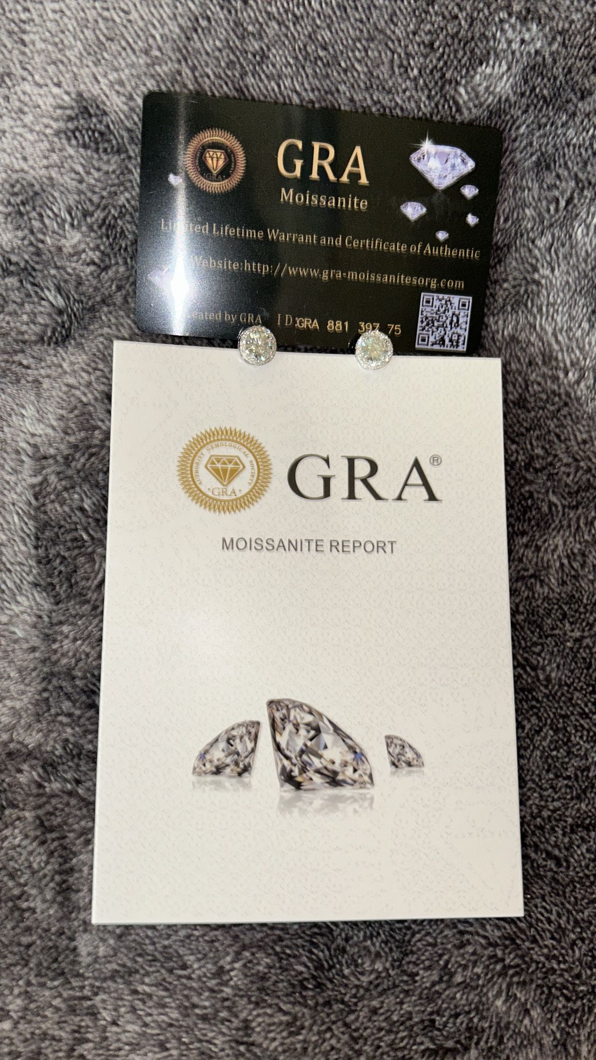 6.5mm Moissanite earrings