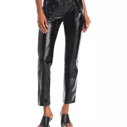 Hudson Faux Leather Utility Cargo Ankle Straight Leg Pants Size 27