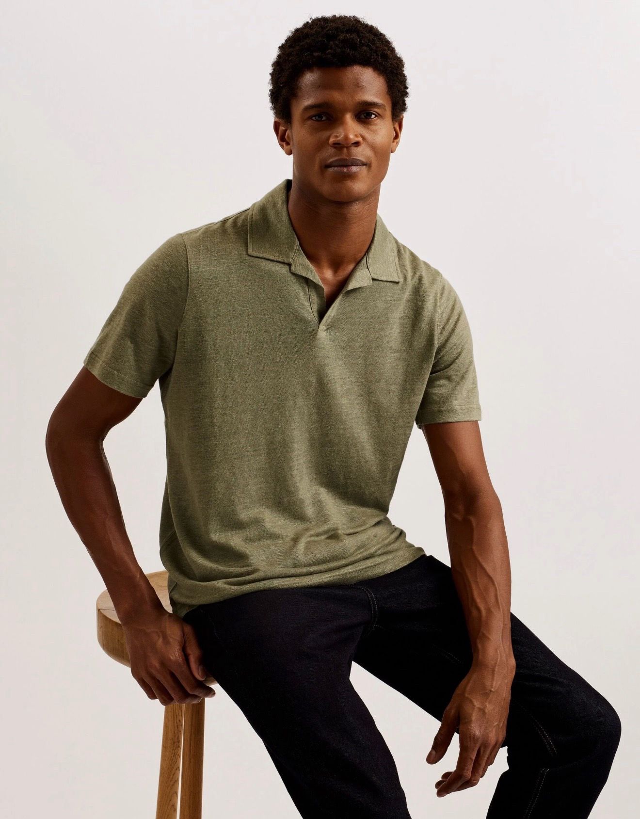 Ted Baker Short Sleeve Linen Polo