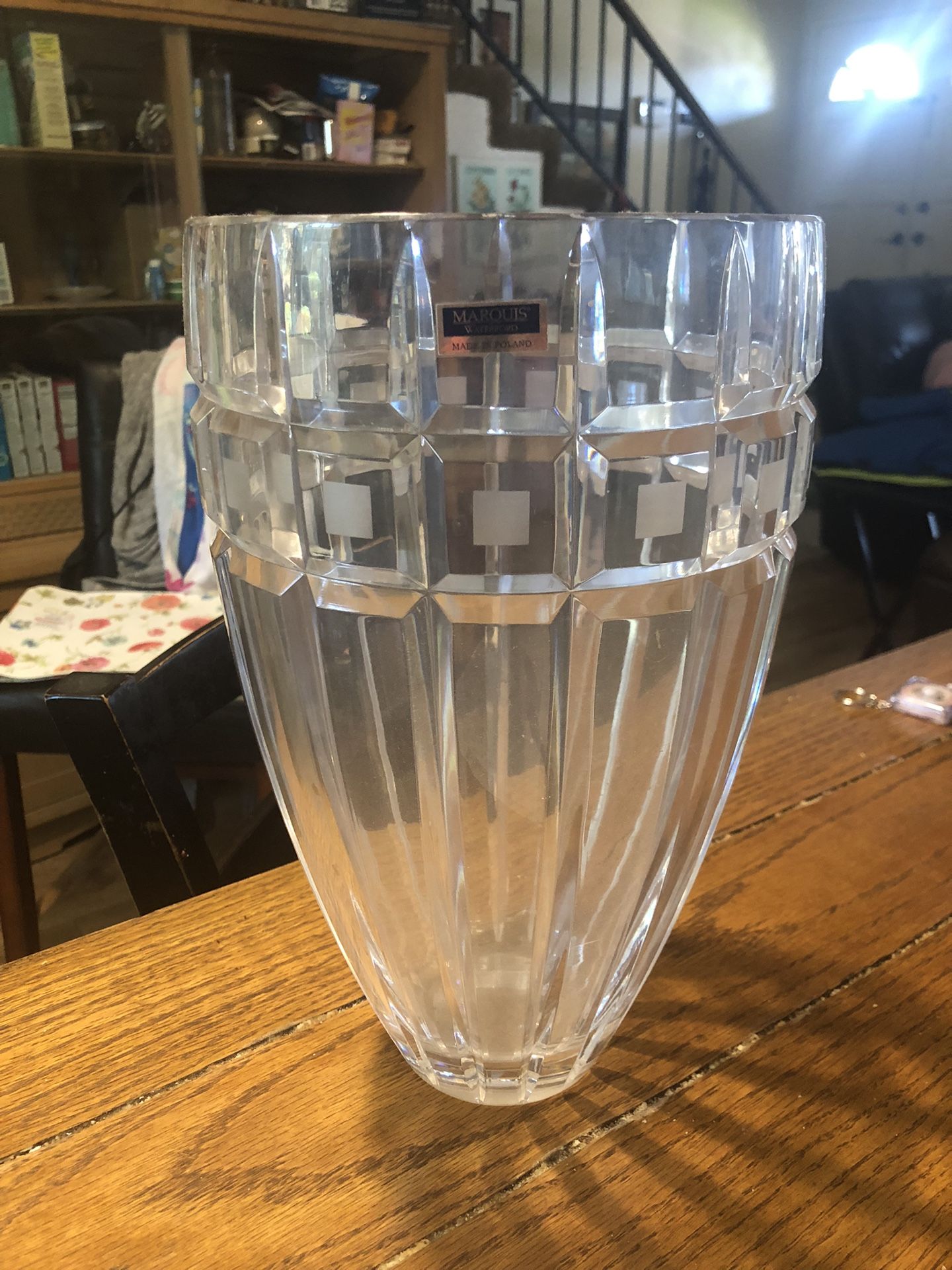 Waterford Marquis Quadrata Crystal Vase 12 Inches Tall