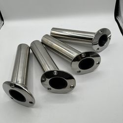 (4x) 30° Top Mount Fishing Rod Holder, Heavy Duty Stainless Steel