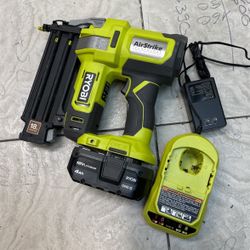 Ryobi 18 Ga Brad Nailer Kit With Battery And Charger 