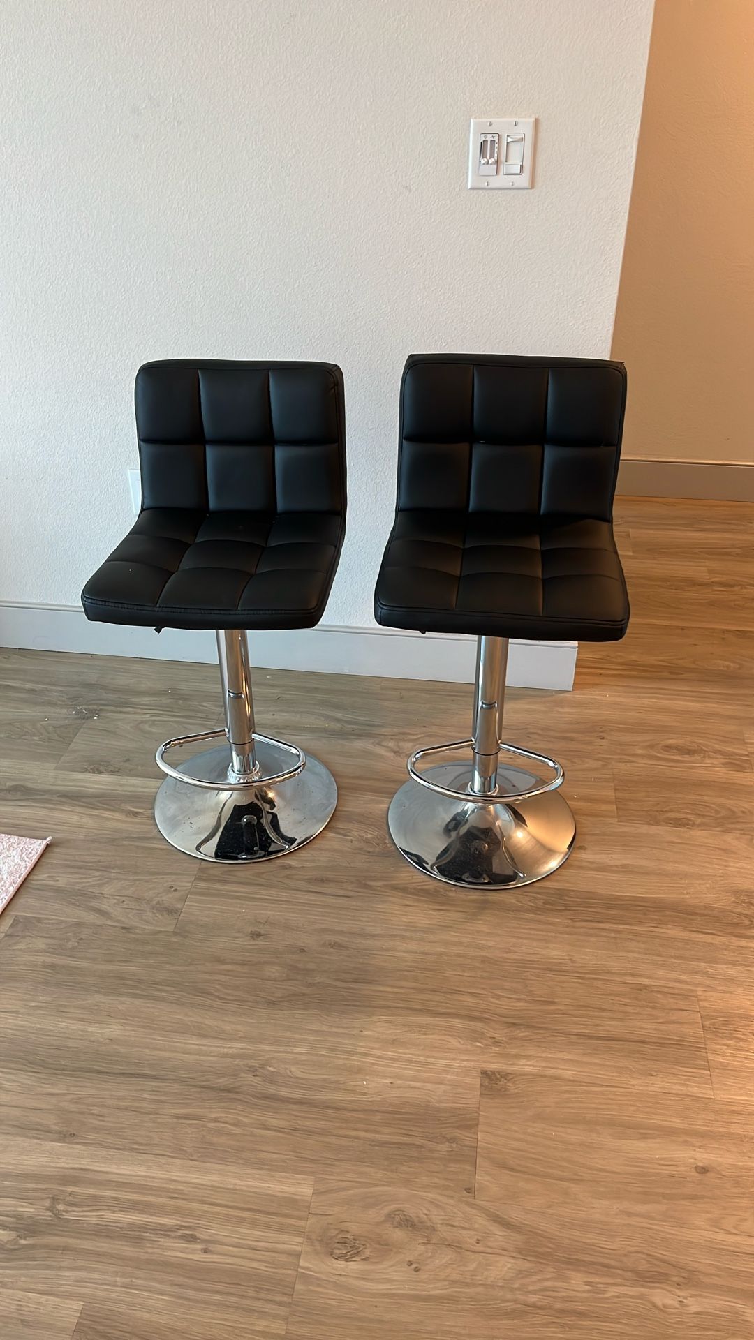 Black Bar Stools (two) 