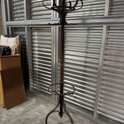 Vintage, Rotating, Wooden Coat Rack