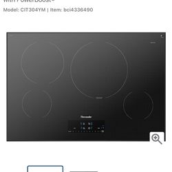 NEW NEVER USED THERMADOR MASTERPIECE 30”. WIDE BURNERS. INDUCTION COOKTOP W/POWERBOOST. AND A 3 YEAR EXTENDED WARRANTY FULLY TRANSFERABLE 3/14/26