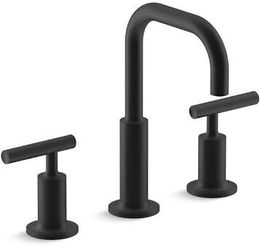 Kohler K-14406-4-BL Purist Widespread Bathroom Sink Faucet - Matte Black