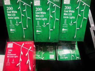 Brand New 200 Cool White Mini LED Icicle Lights