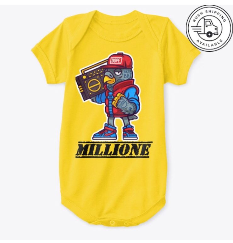 MILLIONE IMMACULATE VYBZ PREMIUM ONESIE FOR BABY TODDLERS