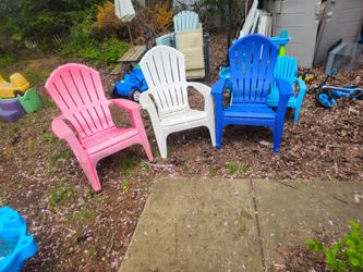 Prices firm .. red white and blue Adirondack chairs