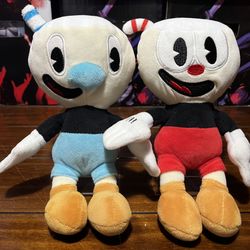 Cuphead Cartoon  Cuphead and Mugman Soft Stuffed Doll Plush Toy Set Of 2