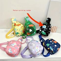 1PC - Cute Cartoon Dinosaur and Unicorn Chest Bag for Girls, Perfect for 1-10 Years Old Kids, Ideal Gift Choice