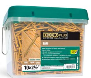 New Deck plus 10 × 2.5 Decking screws container
