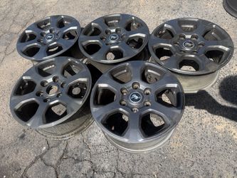 Five Ford Bronco 17-inch aluminum wheels 6 on 5.5 inches