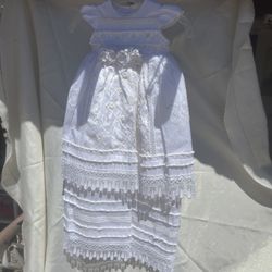 12M Baptism Dress And Bonnet