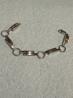 925 Sterling Silver Bracelet 21 Grams – Unique Geometric Link Design