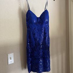 Royal blue beaded dress