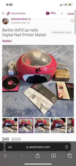 Barbie doll’d up nails Digital Nail Printer Mattel