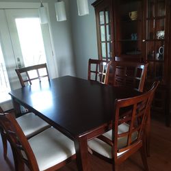 Dining Room Table, Chairs And China Cabinet