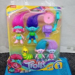 Mattel Fisher-price Imaginext DreamWorks Trolls Figure 7pc Multipack Playset