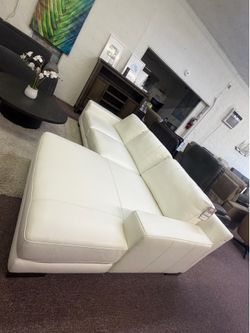 Leather sofa two pc sectional  -DARRIUM-