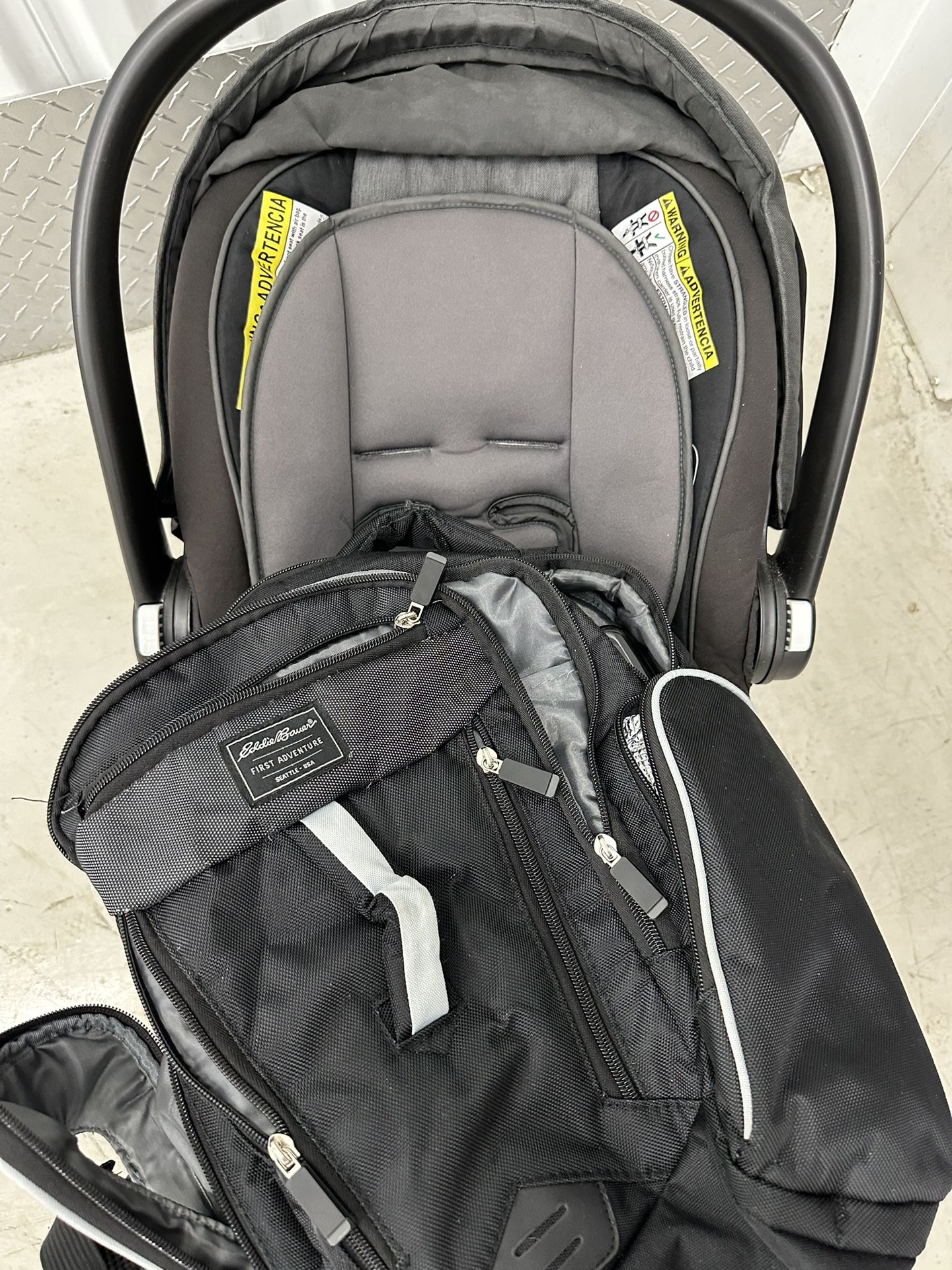 Car Seat and Diaper Bag Backpack 