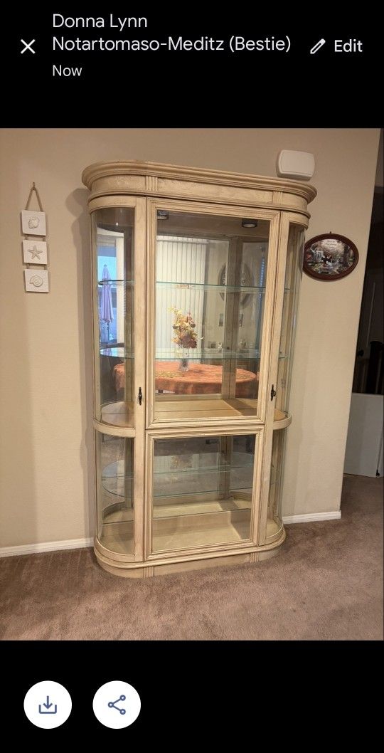 Pulaski Curio Cabinet – Blonde Wood Color Finish