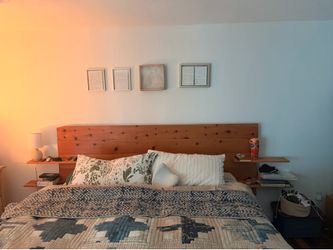 King head board with shelves