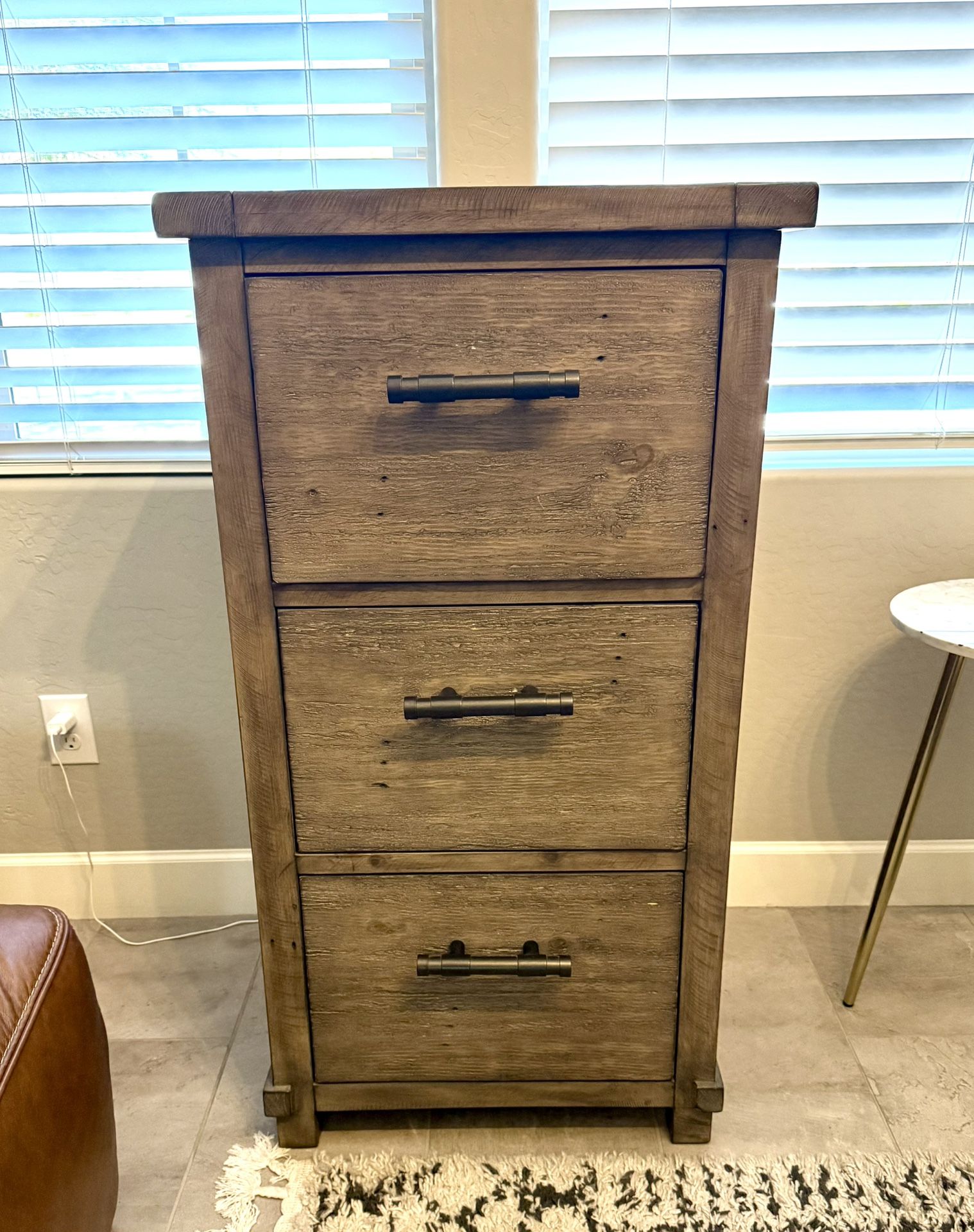 Potato Barn Wood File Cabinet Custom 3 Drawer Filing 