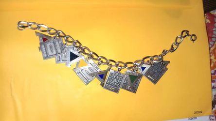 Sterling silver charm bracelet