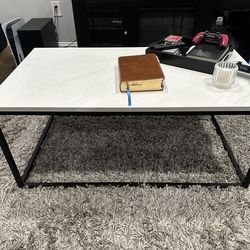 White marble coffee table