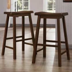 Saddle Wooden Bar Stools