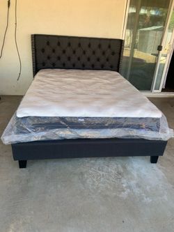 brand new queen size set we deliver cama queen nuevo llevo a domicilio