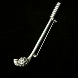 3" x .7" Ultra Rare "Molina" Solid Sterling Silver Golf Club & Ball, Taxco