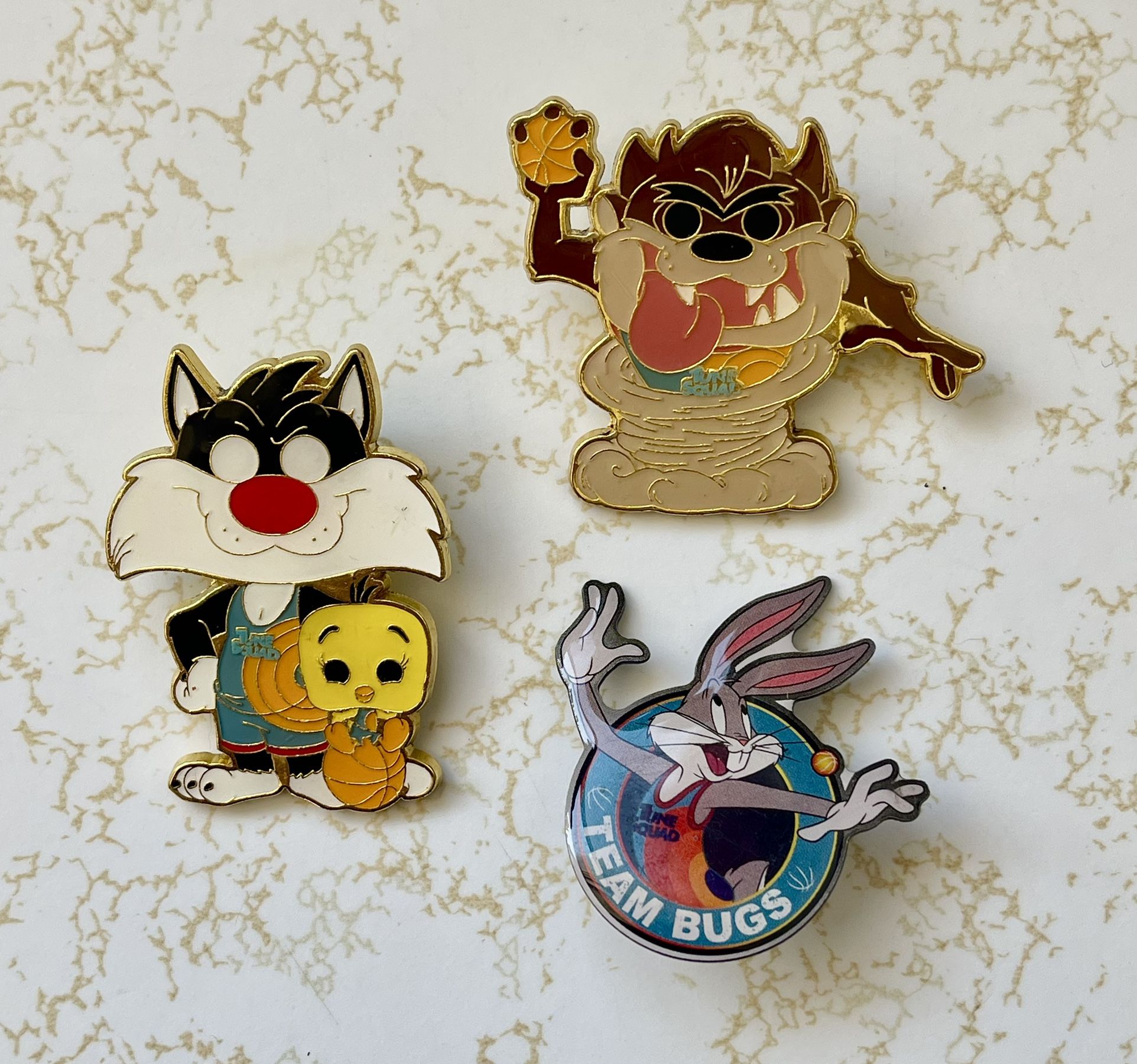 Funko Pop Space Jam Taz Tasmanian Devil Bugs Bunny Looney Tune Enamel Pins 2021