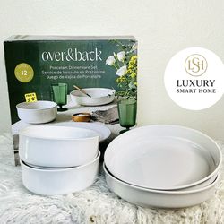 Over & Back Porcelain Dinnerware Set