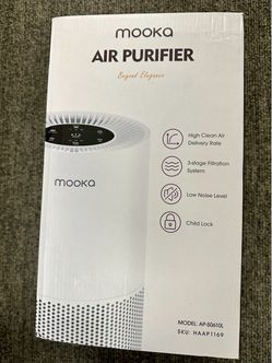 NEW MOOKA Air Purifier - 3-Stage Filtration - Quiet - Child Lock Description