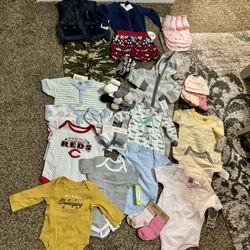 Baby’s Clothes Size 0-3 ,3-6 , 6-9 All New All For 50$
