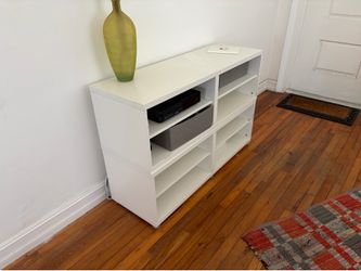 White IKEA Shelves / TV Or Media Console