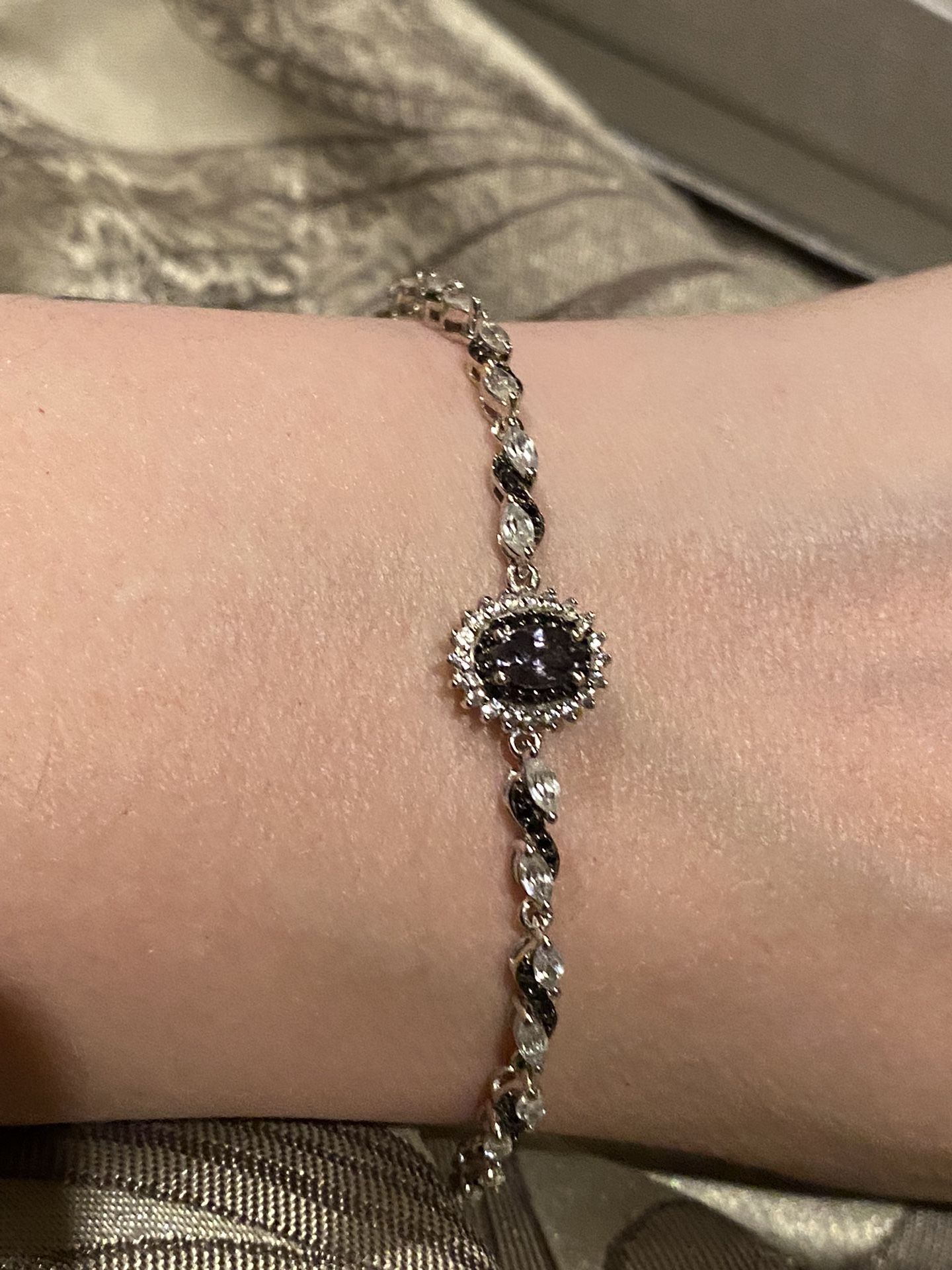 Tanzanian Platinum Spinel & Gemstone Bracelet new!