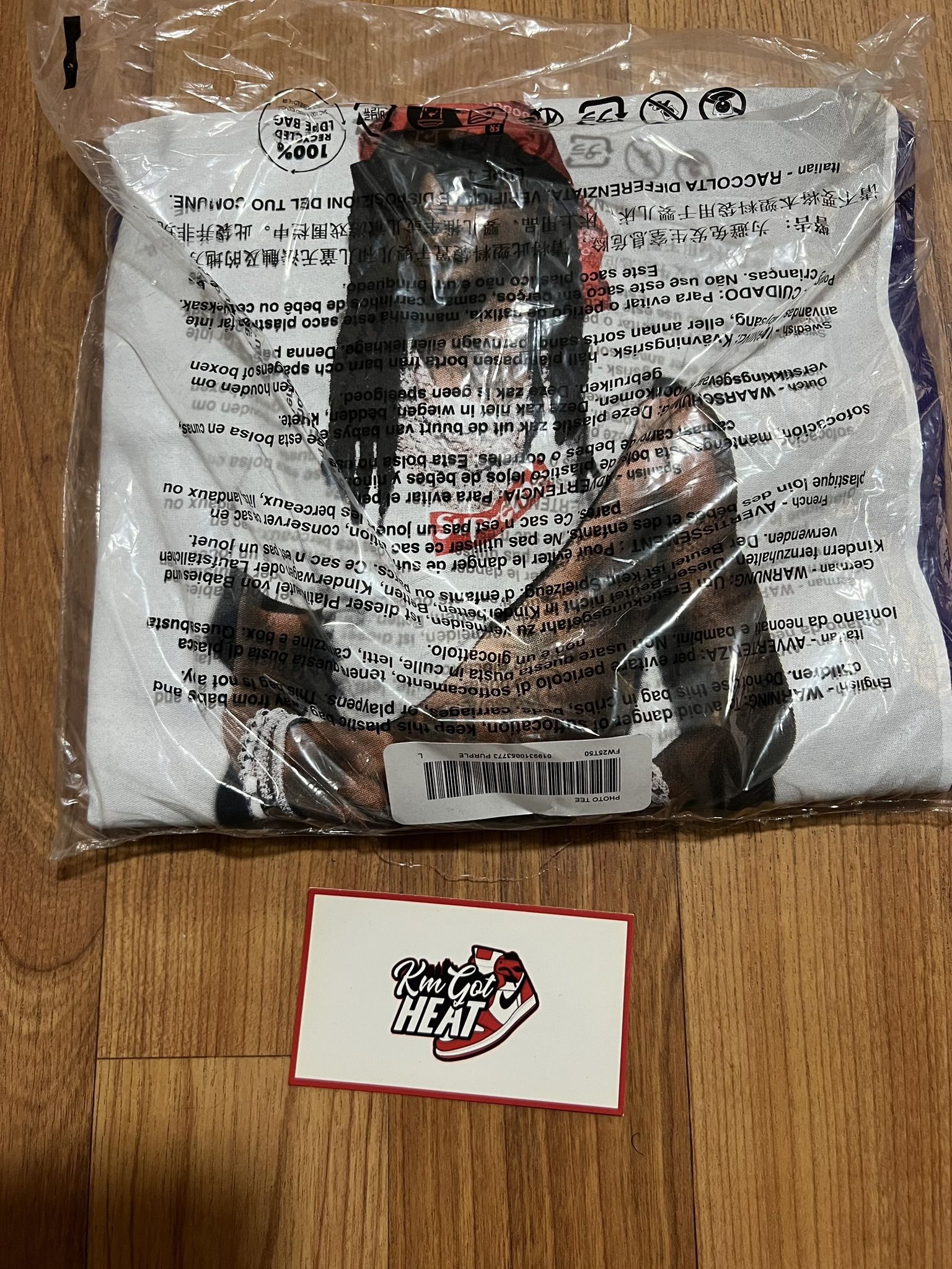 Supreme Playboy Carti Tee Purple Size Large