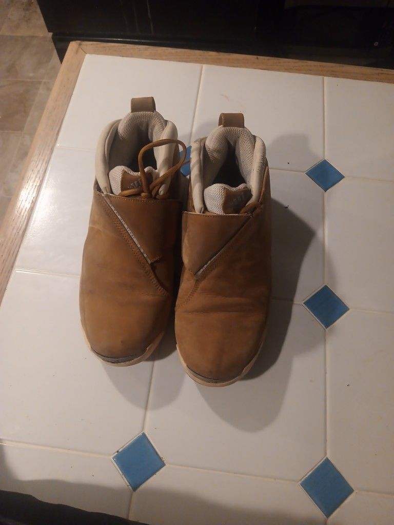 Adidas ADAN All Day All Night Shoes Wheat Gold Sneakers Tan Suede Rare 2003 Sz11