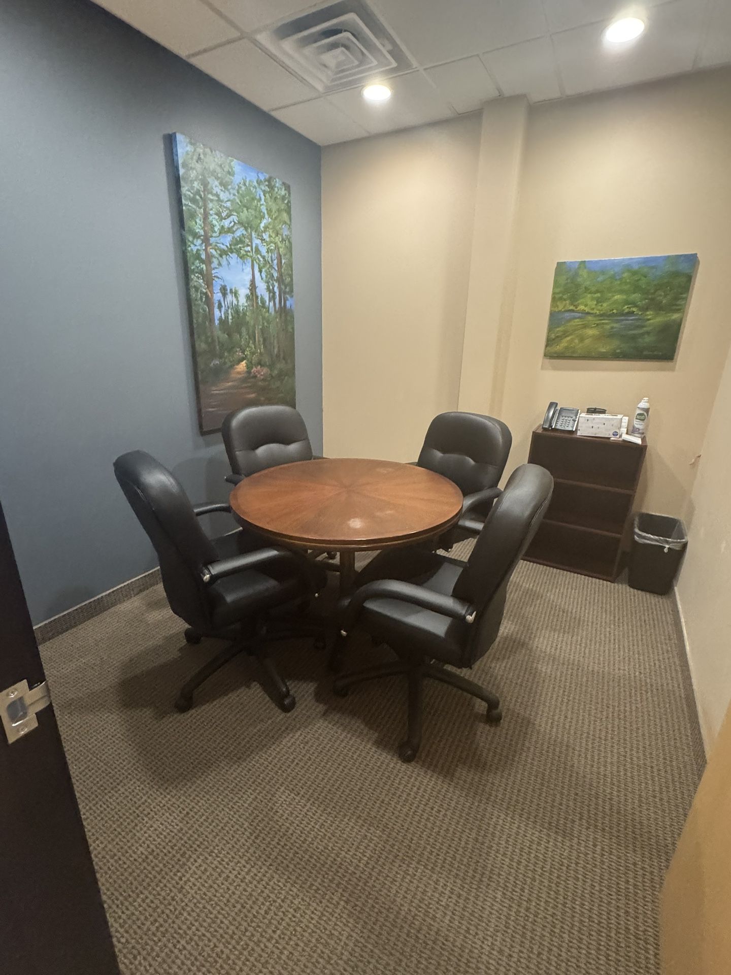 Wood Round Table (Chairs Not Included)