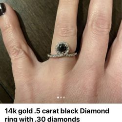 Black And White Diamond Ring 