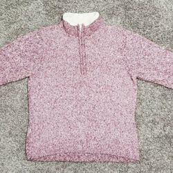 Women’s Woolrich 1/4 Zip Pullover Sweater Size M Petite Pink