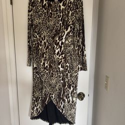 Chico’s midi, animal print dress, size 2. 