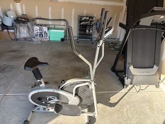 Plasma Fit Elliptical Machine Cross Trainer 2 in 1 Exercise Bike Cardio Fitness Home Gym Equipment