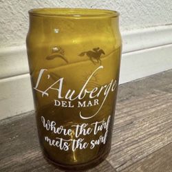 L’auberge Del Mar Glass.   NEW.   Drinking cup or could be used as a vase.