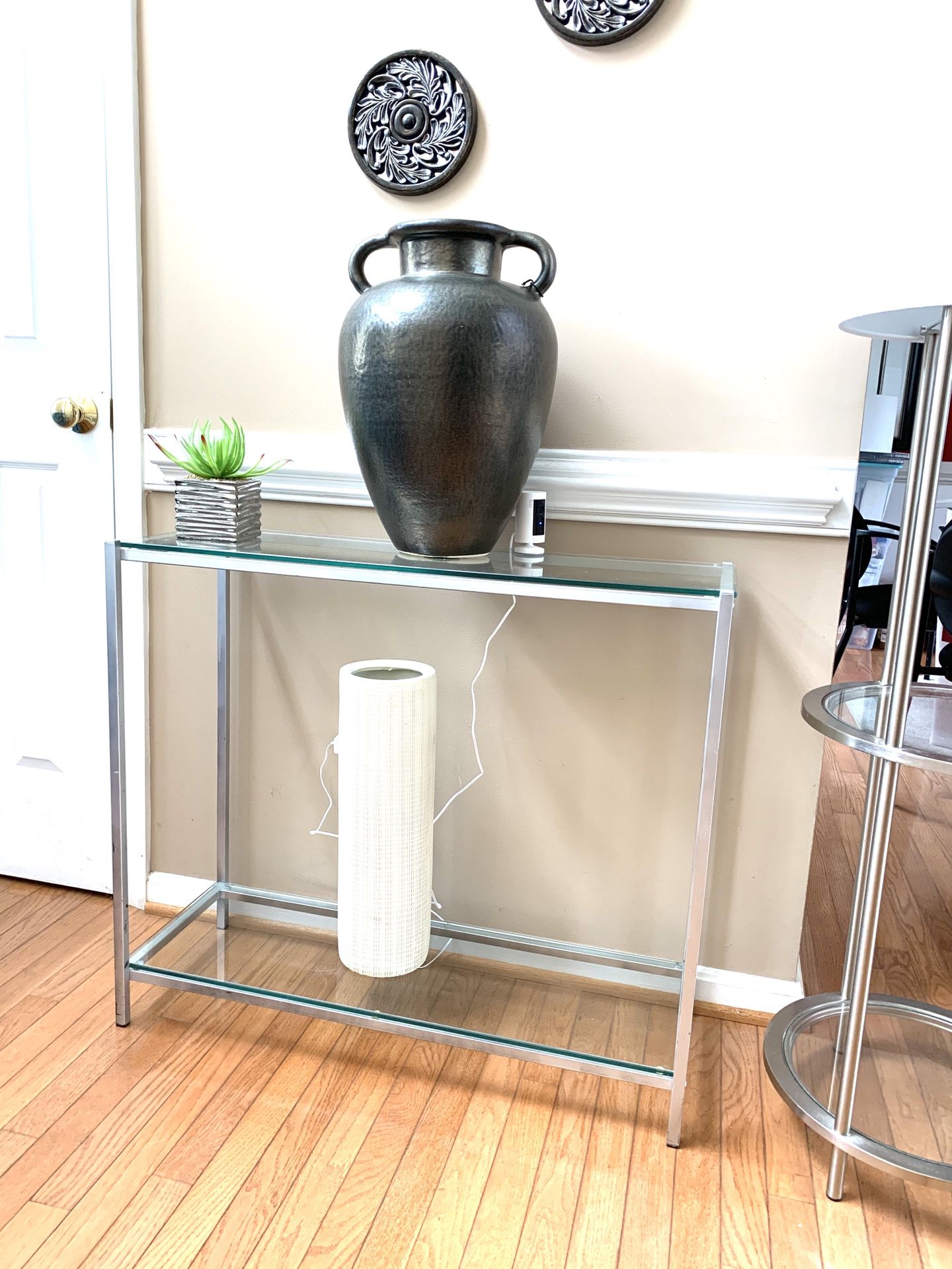 Silver Console Table . Very Modern.