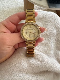 Michael Kors Gold Crystal Chronograph Watch