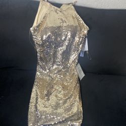 Gold Macys Dress 